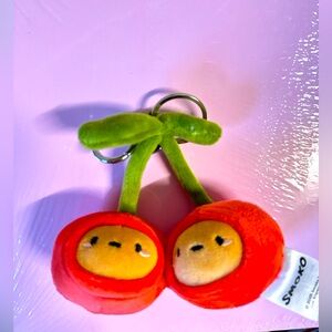 Snoozo Red Cherry Plush Keychain